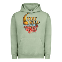Pigment Oil Green stay wild moon child Urban Hoodie - JahusDesignShop