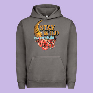 Stay Wild Moon Child Urban Hoodie Designed By Jahusdesignshop