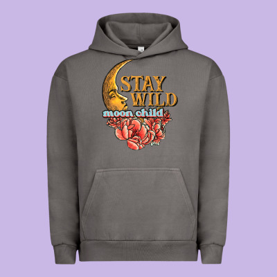 Stay Wild Moon Child Urban Hoodie Designed By Jahusdesignshop