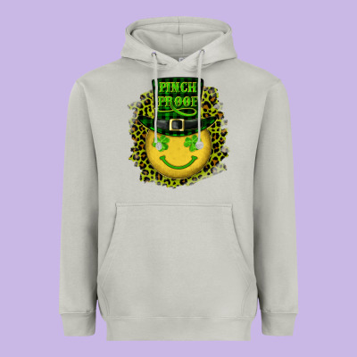 Heavyweight Hoodie st. patrick's day pinch proof lucky face