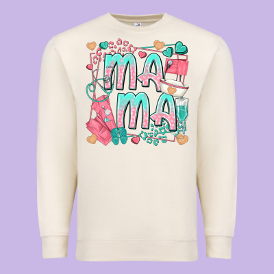 Mama Nurse Premium Sweatshirt Designed By Texasbilliewilder