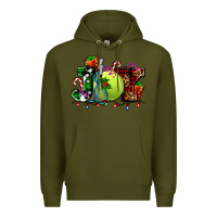 Army Green joy and tennis christmas Premium Hoodie - AdoDesignShop