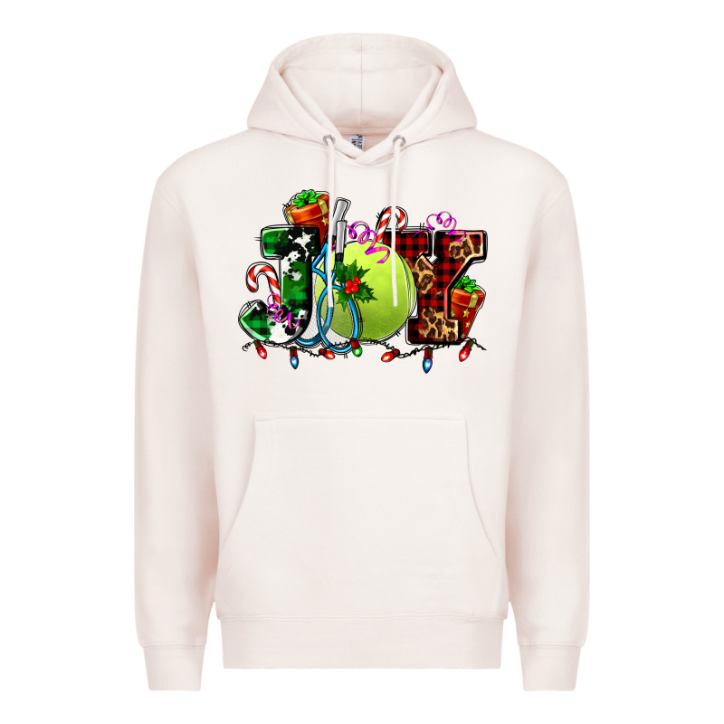 Joy And Tennis Christmas Premium Hoodie by AdoDesignShop | Teevron