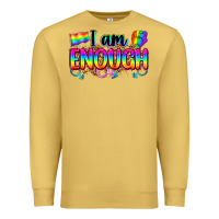 Antique Gold i am enough Premium Sweatshirt - Zillion Design Studio