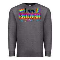 Charcoal Heather i am enough Premium Sweatshirt - Zillion Design Studio