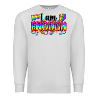 Dove Grey i am enough Premium Sweatshirt - Zillion Design Studio
