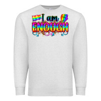 Oatmeal Heather i am enough Premium Sweatshirt - Zillion Design Studio