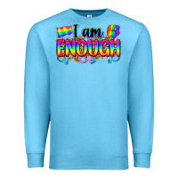 Ocean Blue i am enough Premium Sweatshirt - Zillion Design Studio