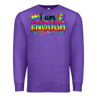 Purple i am enough Premium Sweatshirt - Zillion Design Studio