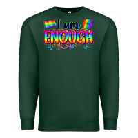 Sports Green i am enough Premium Sweatshirt - Zillion Design Studio