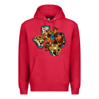 Cardinal rodeo sunflower texas map Premium Hoodie - JahusDesignShop