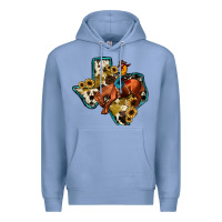 Colony Blue rodeo sunflower texas map Premium Hoodie - JahusDesignShop
