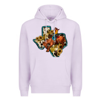 Lilac rodeo sunflower texas map Premium Hoodie - JahusDesignShop