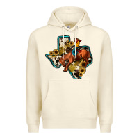 Sandshell rodeo sunflower texas map Premium Hoodie - JahusDesignShop