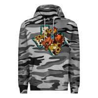 Slate Camo rodeo sunflower texas map Premium Hoodie - JahusDesignShop