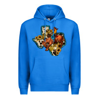 True Royal rodeo sunflower texas map Premium Hoodie - JahusDesignShop