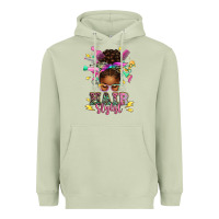 Matcha hair stylist afro messy bun Heavyweight Hoodie - texasbilliewilder