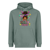 Sage hair stylist afro messy bun Heavyweight Hoodie - texasbilliewilder