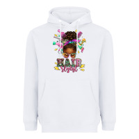 White hair stylist afro messy bun Heavyweight Hoodie - texasbilliewilder