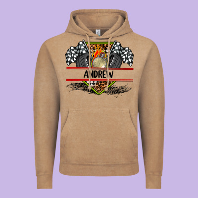 Custom Name Race Flag And Race Equipment Vintage Hoodie Designed By Adodesignshop