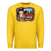 Lemon merry christmas heifer cow with farm Premium Sweatshirt - RanaPortraitStore