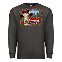 Smoke merry christmas heifer cow with farm Premium Sweatshirt - RanaPortraitStore