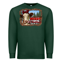 Sports Green merry christmas heifer cow with farm Premium Sweatshirt - RanaPortraitStore