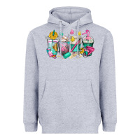 Heather Grey hairstylist coffee cups Heavyweight Hoodie - texasbilliewilder