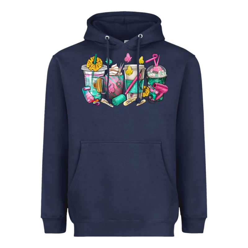 Hairstylist Coffee Cups Heavyweight Hoodie by texasbilliewilder | Teevron