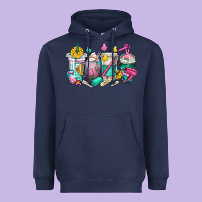 Hairstylist Coffee Cups Heavyweight Hoodie Designed By Texasbilliewilder