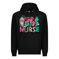 Black nurse coffee scrubs rubber gloves Premium Hoodie - Jasminsmagicworld