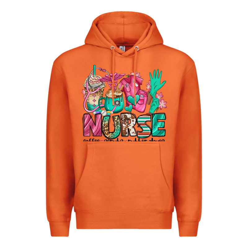 Nurse Coffee Scrubs Rubber Gloves Premium Hoodie by Jasminsmagicworld | Teevron