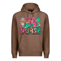 Chestnut nurse coffee scrubs rubber gloves Premium Hoodie - Jasminsmagicworld
