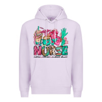 Lilac nurse coffee scrubs rubber gloves Premium Hoodie - Jasminsmagicworld