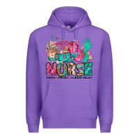Purple nurse coffee scrubs rubber gloves Premium Hoodie - Jasminsmagicworld