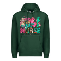 Sports Green nurse coffee scrubs rubber gloves Premium Hoodie - Jasminsmagicworld