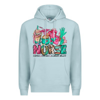 Blue Mist nurse coffee scrubs rubber gloves Premium Hoodie - Jasminsmagicworld