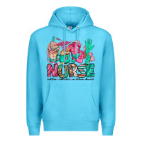 Ocean Blue nurse coffee scrubs rubber gloves Premium Hoodie - Jasminsmagicworld