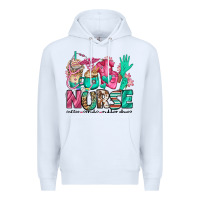 White nurse coffee scrubs rubber gloves Premium Hoodie - Jasminsmagicworld