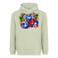 Matcha puerto rico hearts Heavyweight Hoodie - Zillion Design Studio