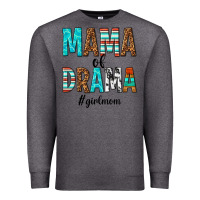 Charcoal Heather mama of drama girl mom Premium Sweatshirt - texasbilliewilder