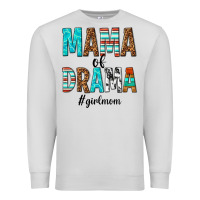 Dove Grey mama of drama girl mom Premium Sweatshirt - texasbilliewilder