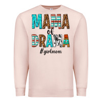 Pale Pink mama of drama girl mom Premium Sweatshirt - texasbilliewilder