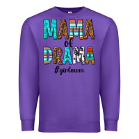 Purple mama of drama girl mom Premium Sweatshirt - texasbilliewilder
