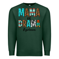 Sports Green mama of drama girl mom Premium Sweatshirt - texasbilliewilder
