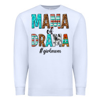 White mama of drama girl mom Premium Sweatshirt - texasbilliewilder