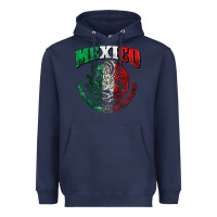Navy mexico coat of arms Heavyweight Hoodie - Zillion Design Studio