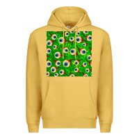 Antique Gold halloween eye balls seamless pattern Premium Hoodie - BundleAndBundleShop