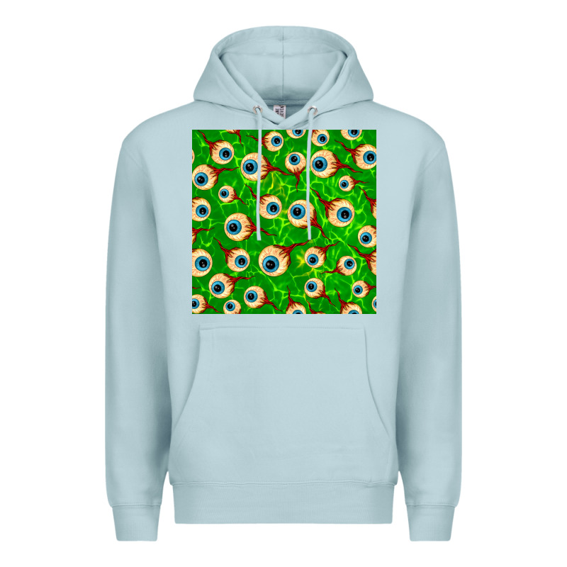Halloween Eye Balls Seamless Pattern Premium Hoodie by BundleAndBundleShop | Teevron