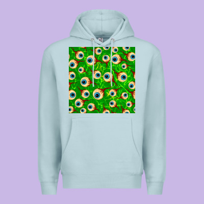 Halloween Eye Balls Seamless Pattern Premium Hoodie Designed By Bundleandbundleshop